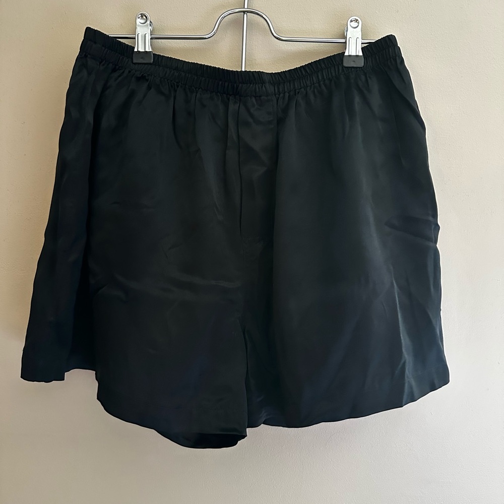 Black Silk boxer shorts